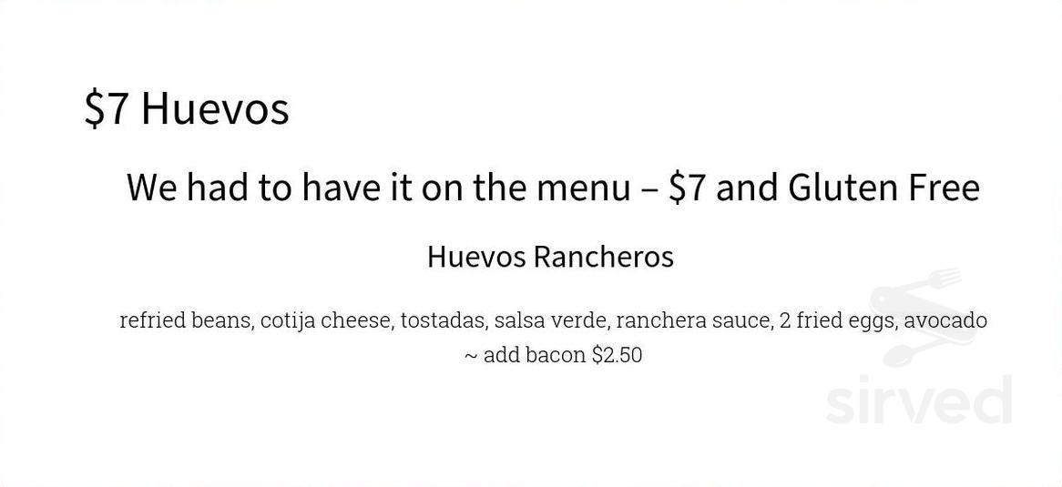 Fernando's Pub menu in Kelowna, British Columbia