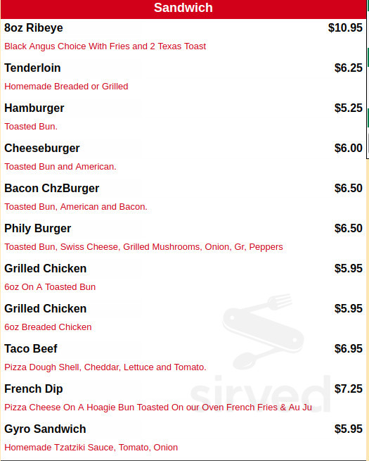 Mike's Pizza & Steakhouse menus in Ottumwa, Iowa, United States