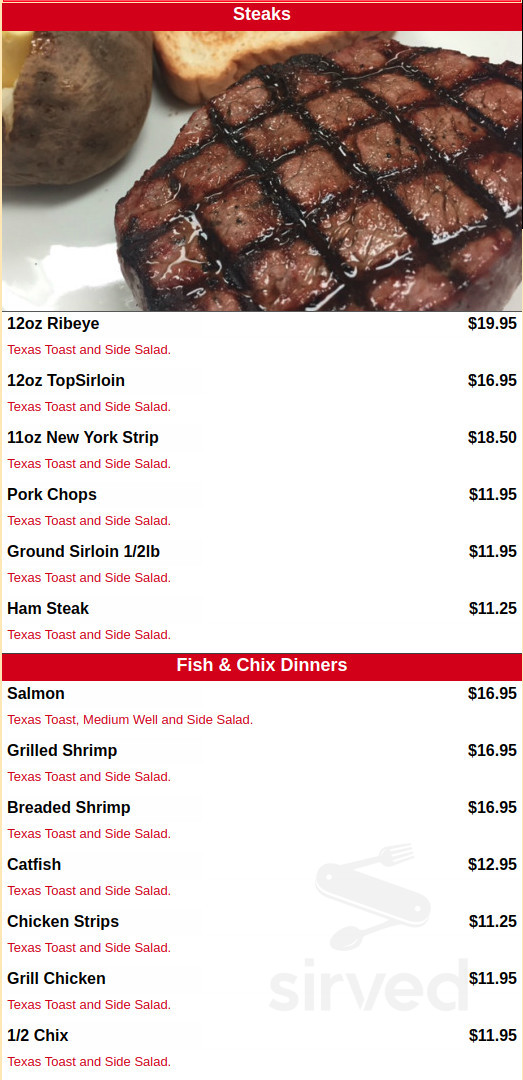 Mike's Pizza & Steakhouse menu in Ottumwa, Iowa, USA