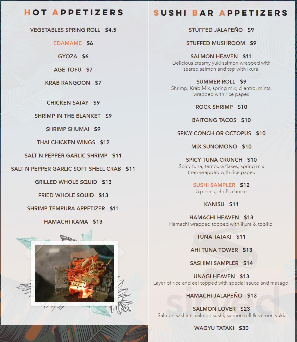 BAITONG Thai & Sushi Bar Restaurant menu in Pembroke Pines, Florida, USA