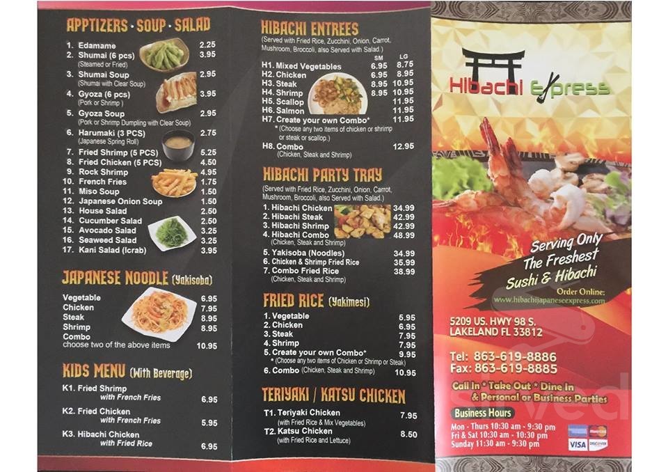 Hibachi Express Highland City menu in Lakeland, Florida, USA
