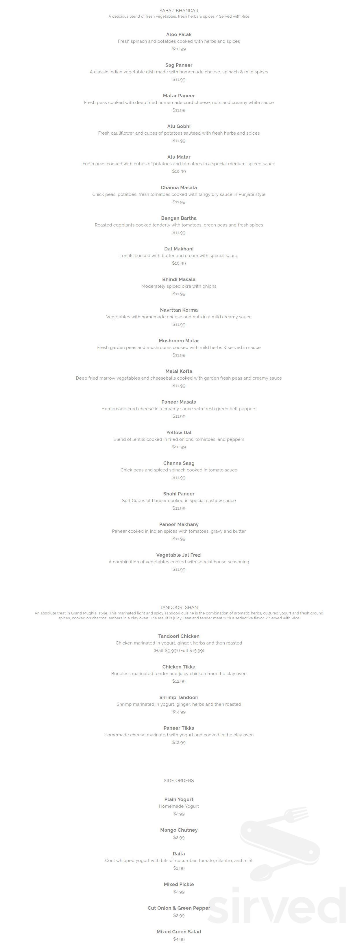 India Palace Menu In Ames Iowa USA