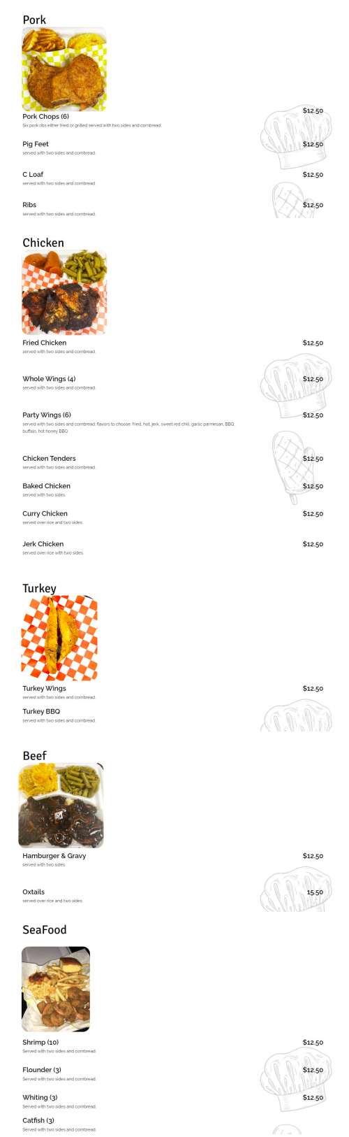 TruSoul Food Kitchen menu in Creedmoor, North Carolina, USA