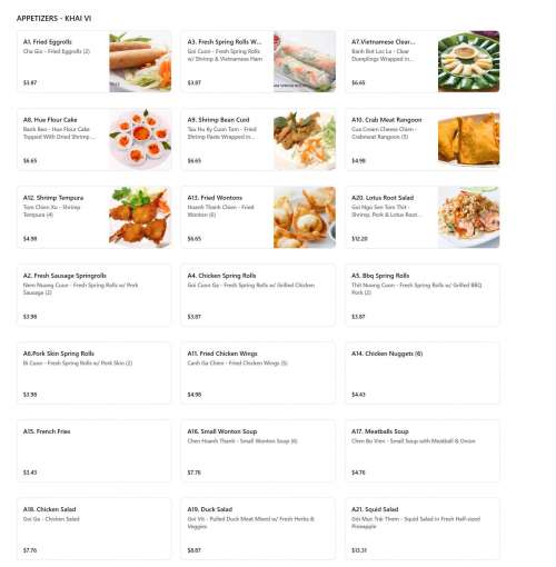 Thanh Son Tofu menu in Duluth, USA