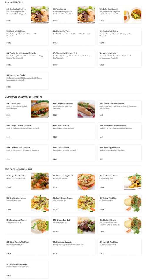 Thanh Son Tofu menu in Duluth, USA