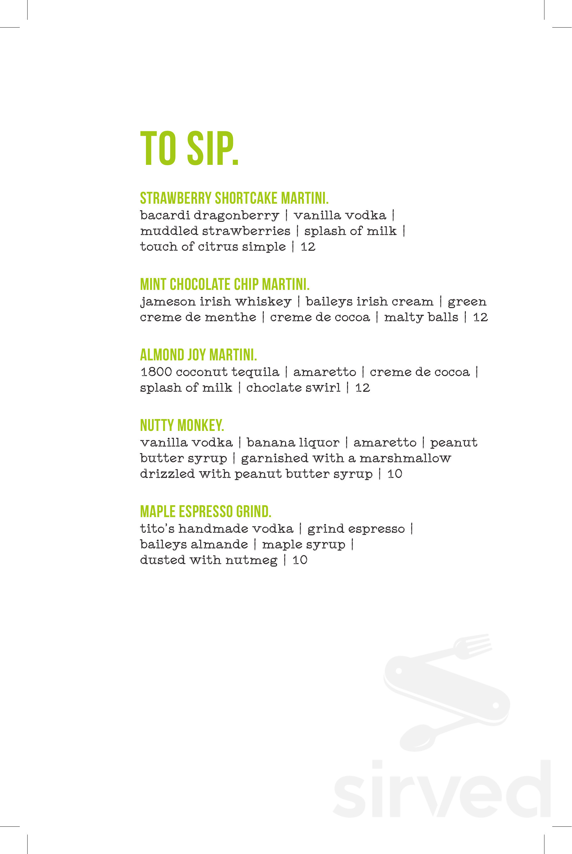 Blackie's Menu - Smithfield, Rhode Island | Sirved