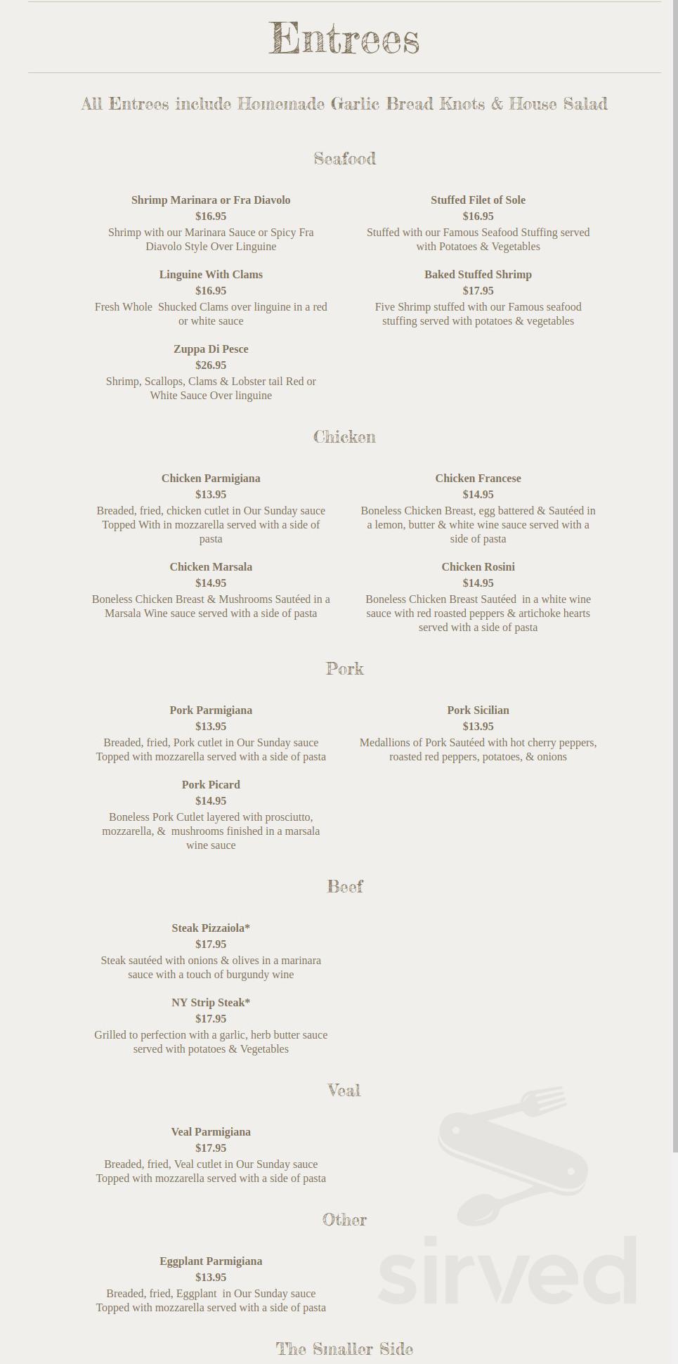 Rocco's Off Wooster Pizza,Delivery & Italian Restaurant menu in Guilford, Connecticut