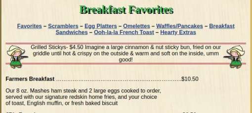 Menu for Dutch Country Restaurant in Hanover, PA | Sirved