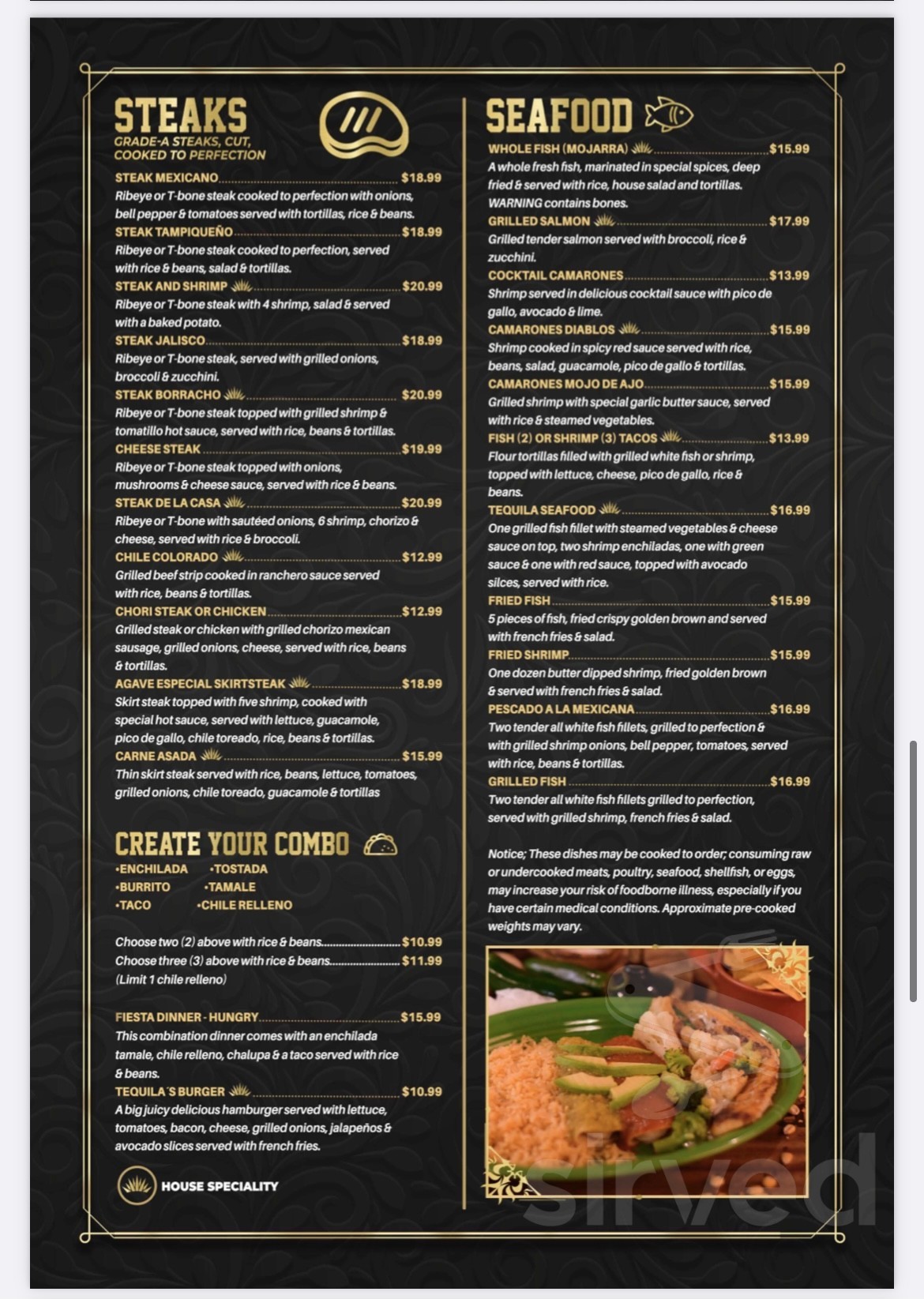 Tequila Mexican Restaurant Menu In Pineville, Louisiana,, 48% OFF