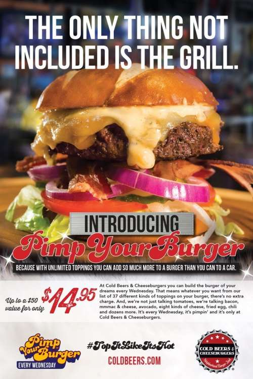 Cold Beers & Cheeseburgers menu in Scottsdale, Arizona, USA