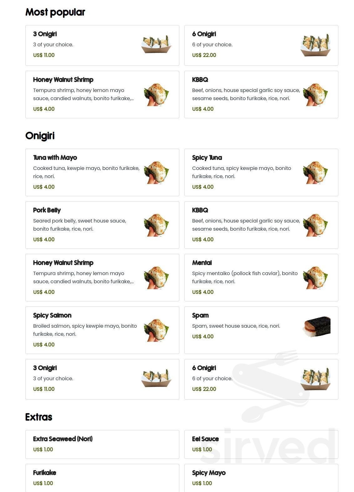 Tenori menus in Stanton, California, United States