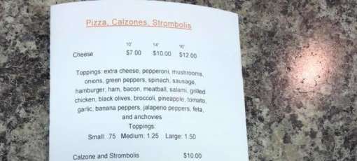Menu for JJ's Place Pizza And So Much More in Fairfax, VT | Sirved