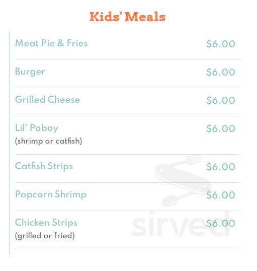 Elsie's Plate & Pie menu in Baton Rouge, Louisiana, USA