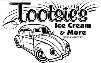 Tootsie's Ice Cream and More Logo in La Porte City, Iowa