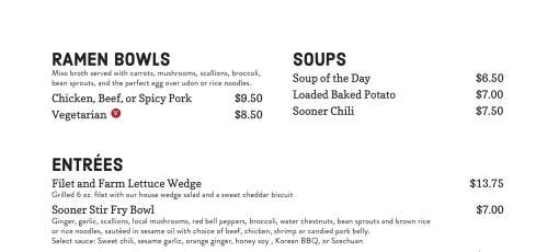 Menu for Credo Kitchen in Norman, OK | Sirved