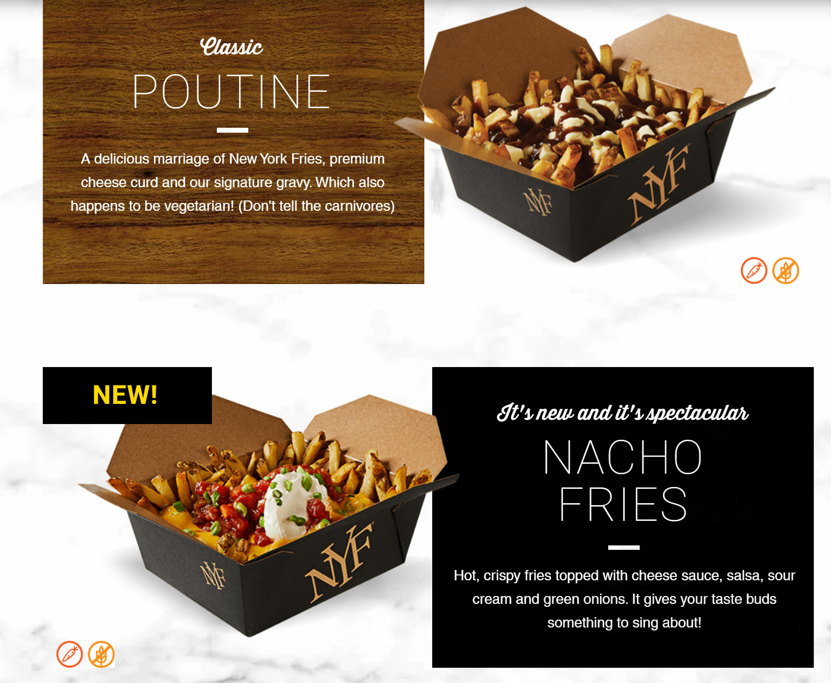 New York Fries Pacific Mall menu in Vancouver, British Columbia