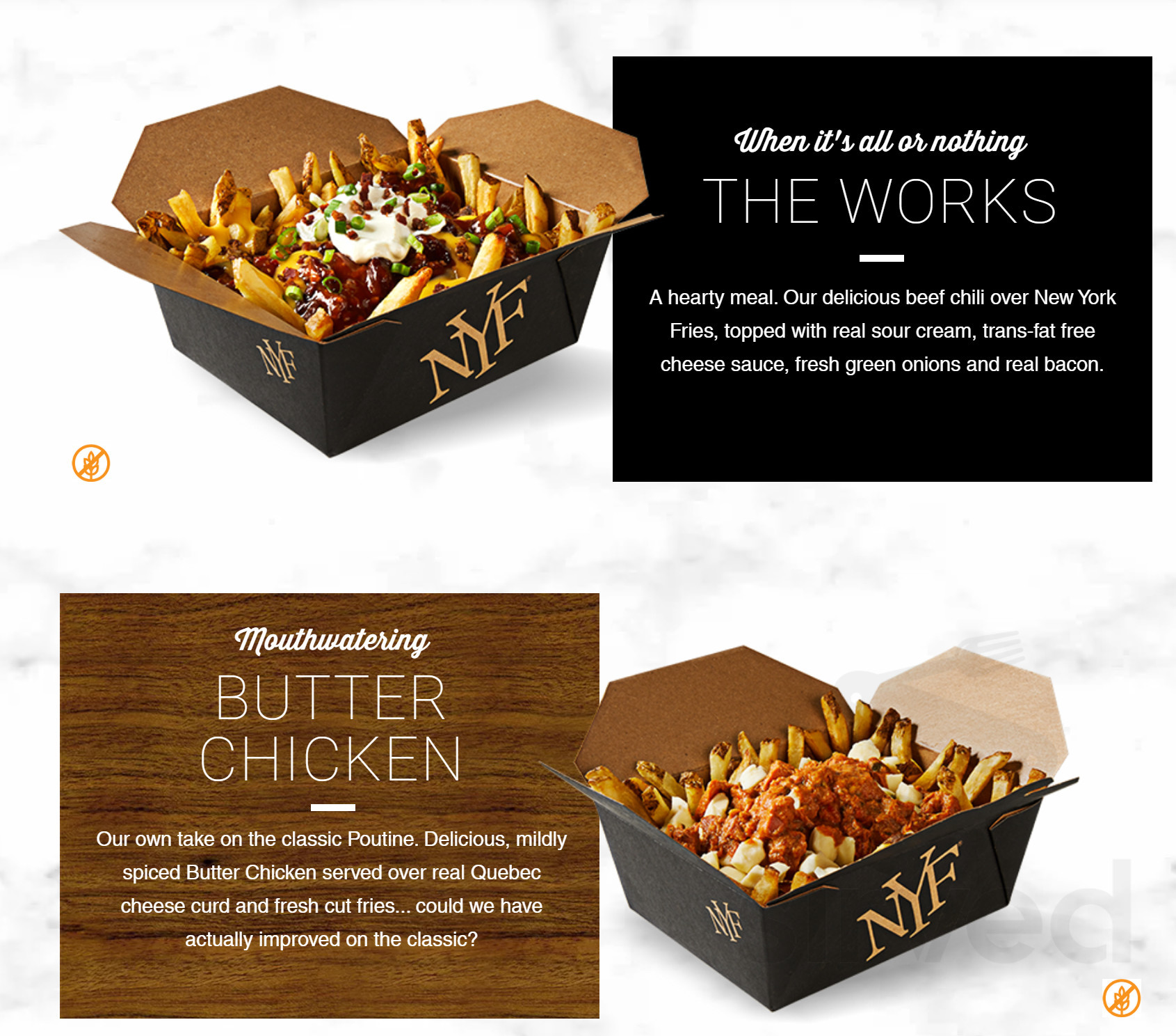 New York Fries Pacific Mall menu in Vancouver, British Columbia
