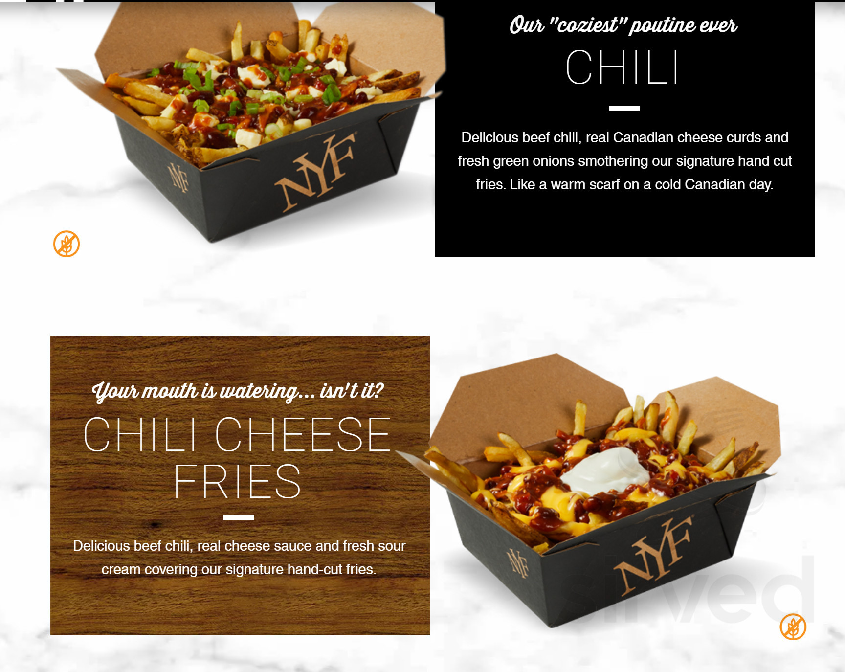 New York Fries Pacific Mall menu in Vancouver, British Columbia