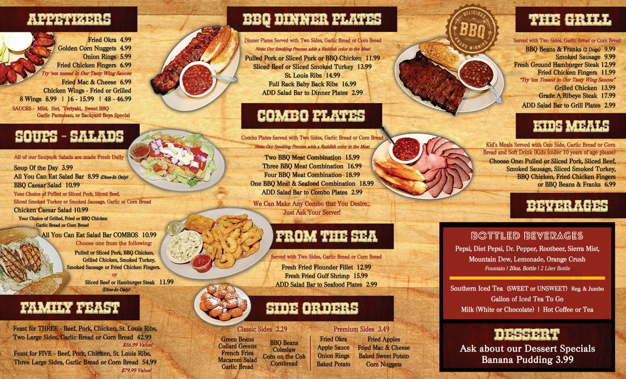 Menu - South Daytona FL's Backyard Boys BBQ | Sirved