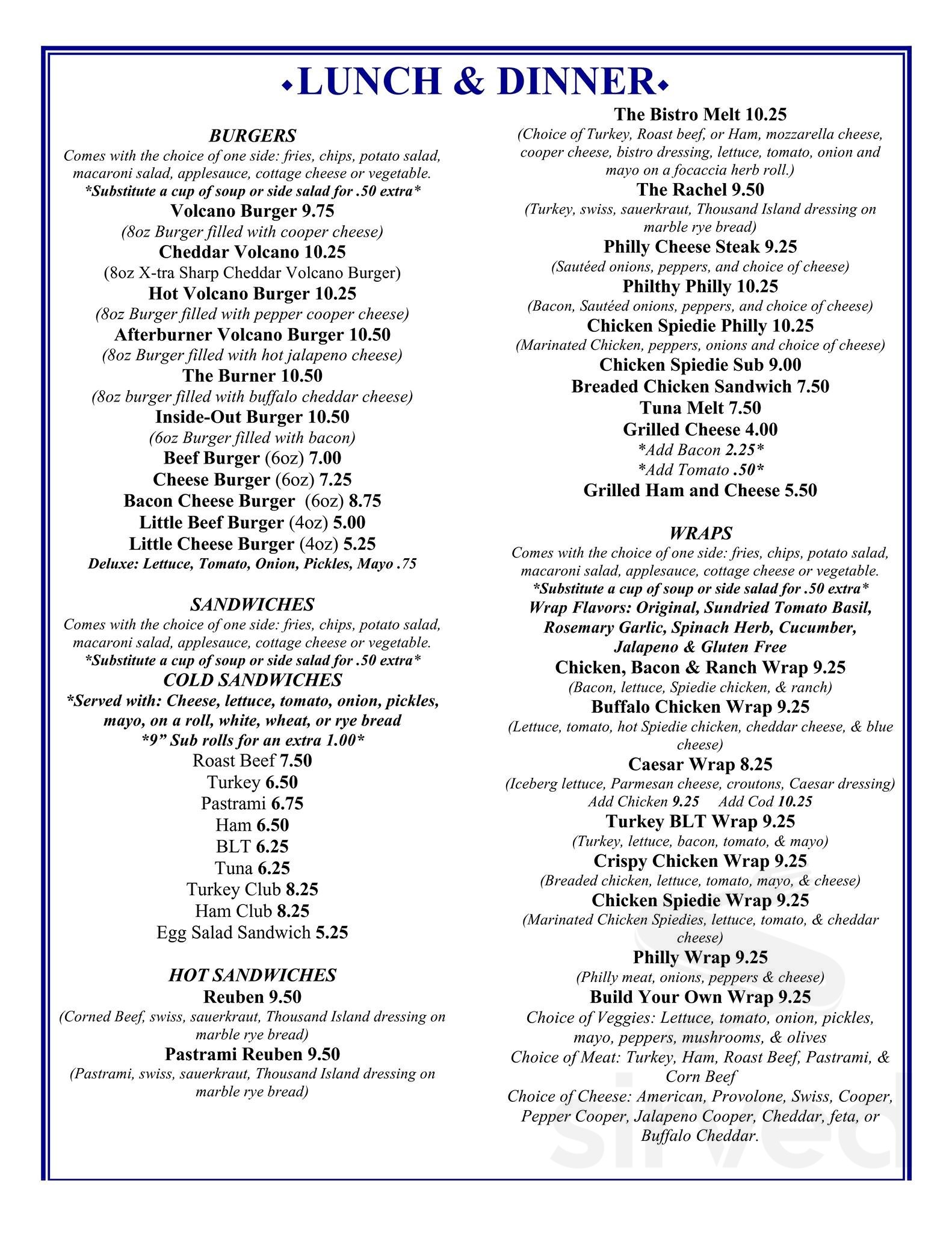 Boudreau's Bistro menu in Greene, New York, USA