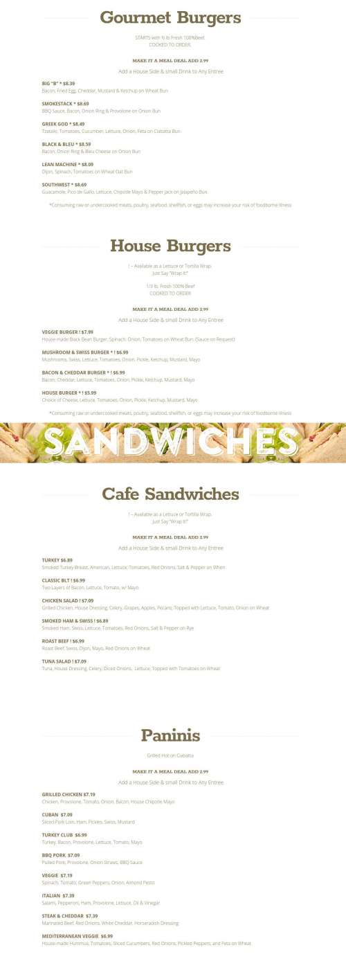 Opera House Coffee & Food Emporium menu in Kansas City, Missouri, USA
