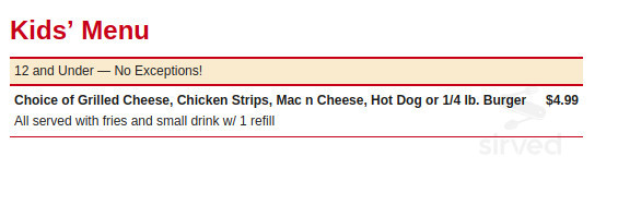 Ryan's Subs And Sports Grill menu in Punta Gorda, Florida, USA