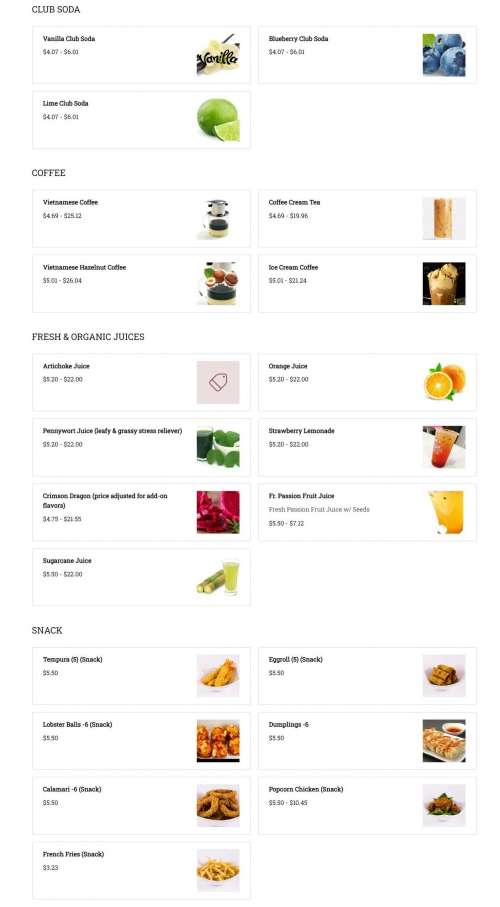 Creamery Teahouse menu in Sugar Land, Texas, USA