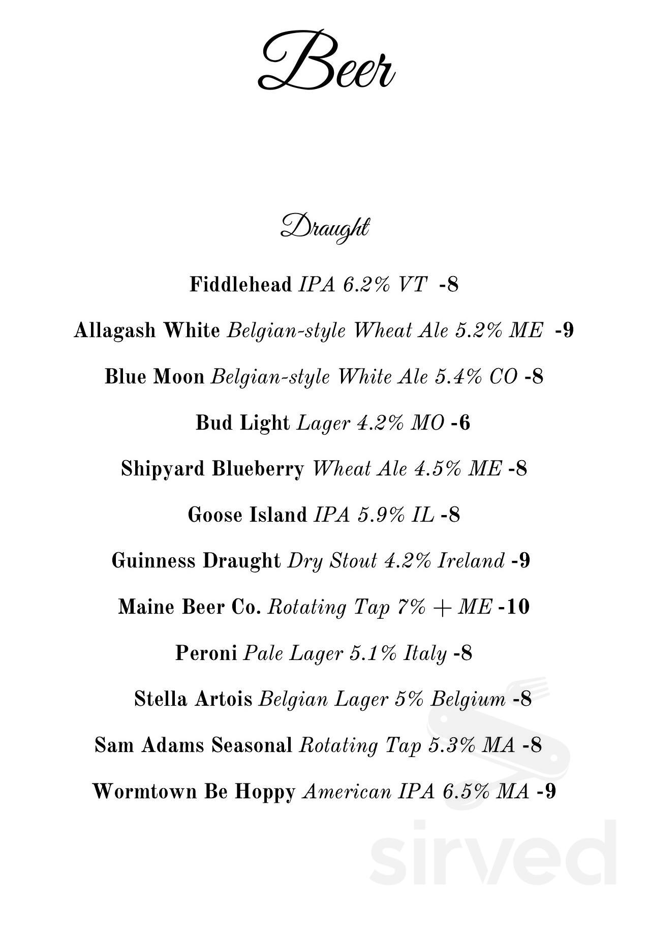 Four Oaks Country Club Golf Course Pro Shop menu in Dracut Four Oaks Country Club Golf Course Pro Shop menu in Dracut