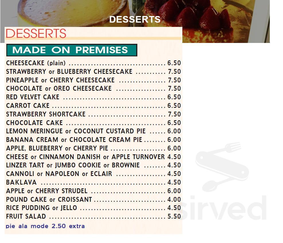 New Apollo Diner menu in Brooklyn, New York, USA