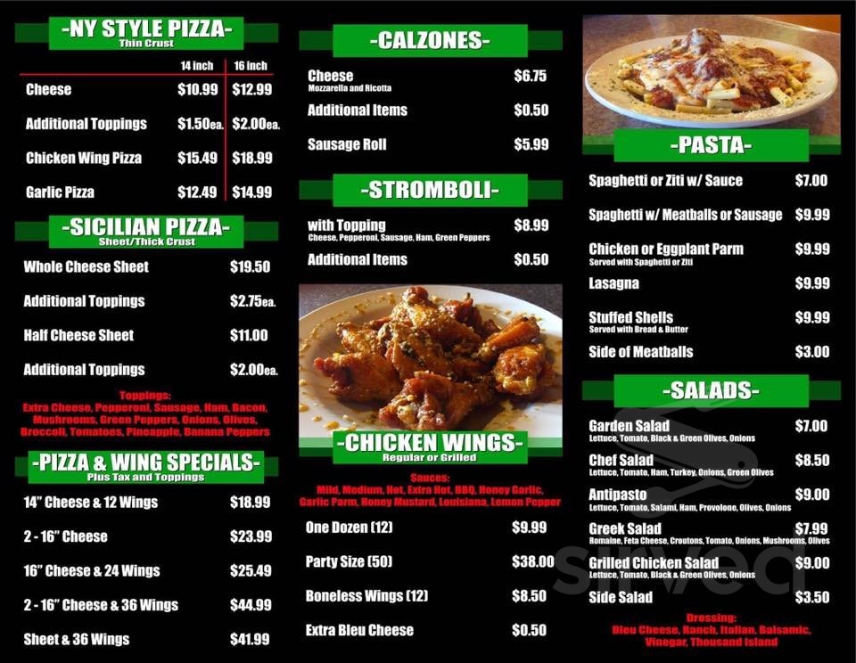 Marios menu in Elbridge, New York, USA