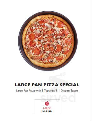 Gino's Pizza menu in Hamilton, Ontario