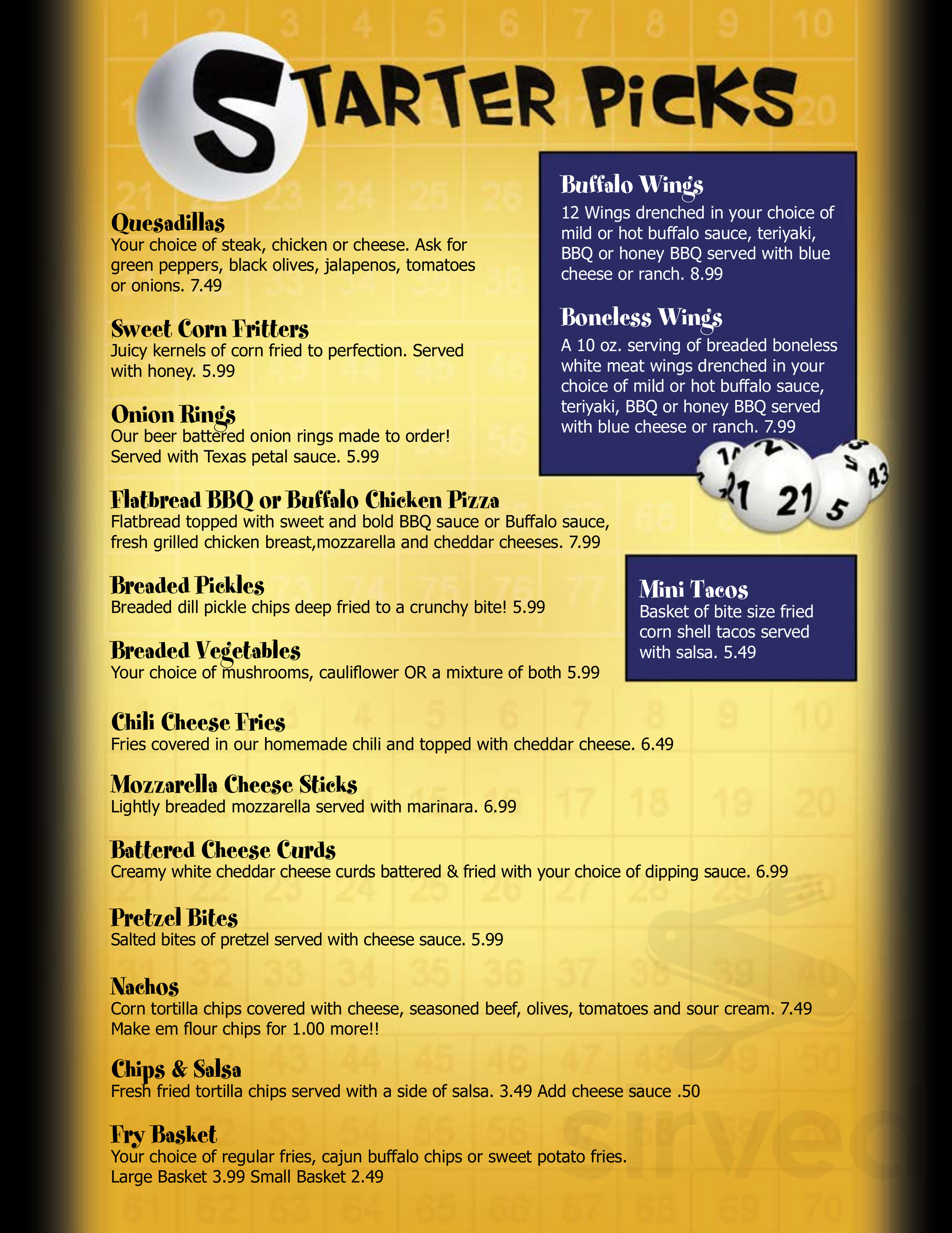 Kenos Menu Menu for Ralston Keno in Ralston, NE | Sirved