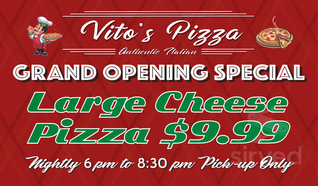 vitos midtown pizza menu