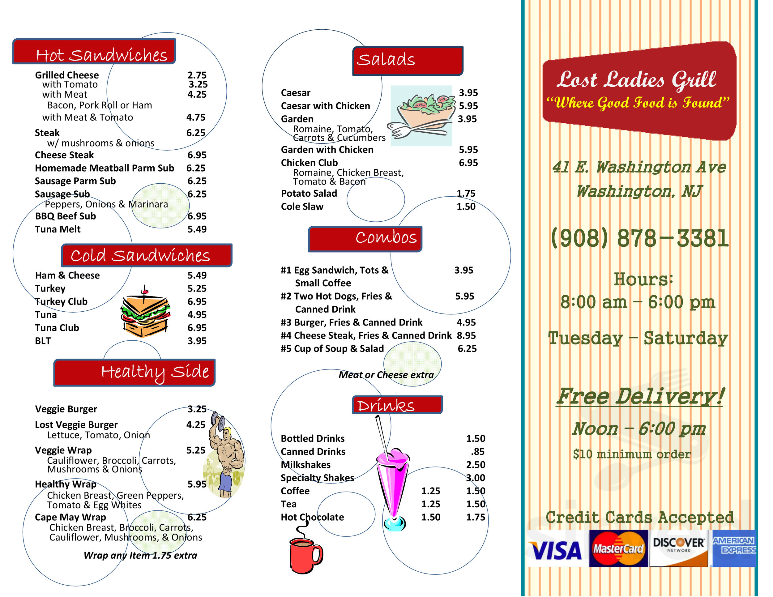 Lost Ladies Grill menu in Washington, New Jersey, USA