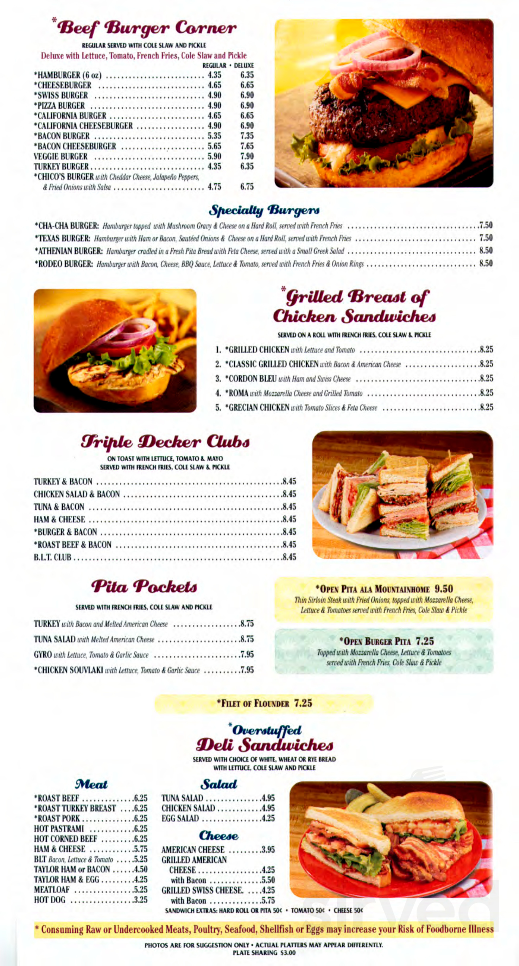 Mountainhome Diner menus in Cresco, Pennsylvania, United States