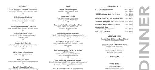 Bymark Menu Menu for Bymark in Toronto, ON | Sirved