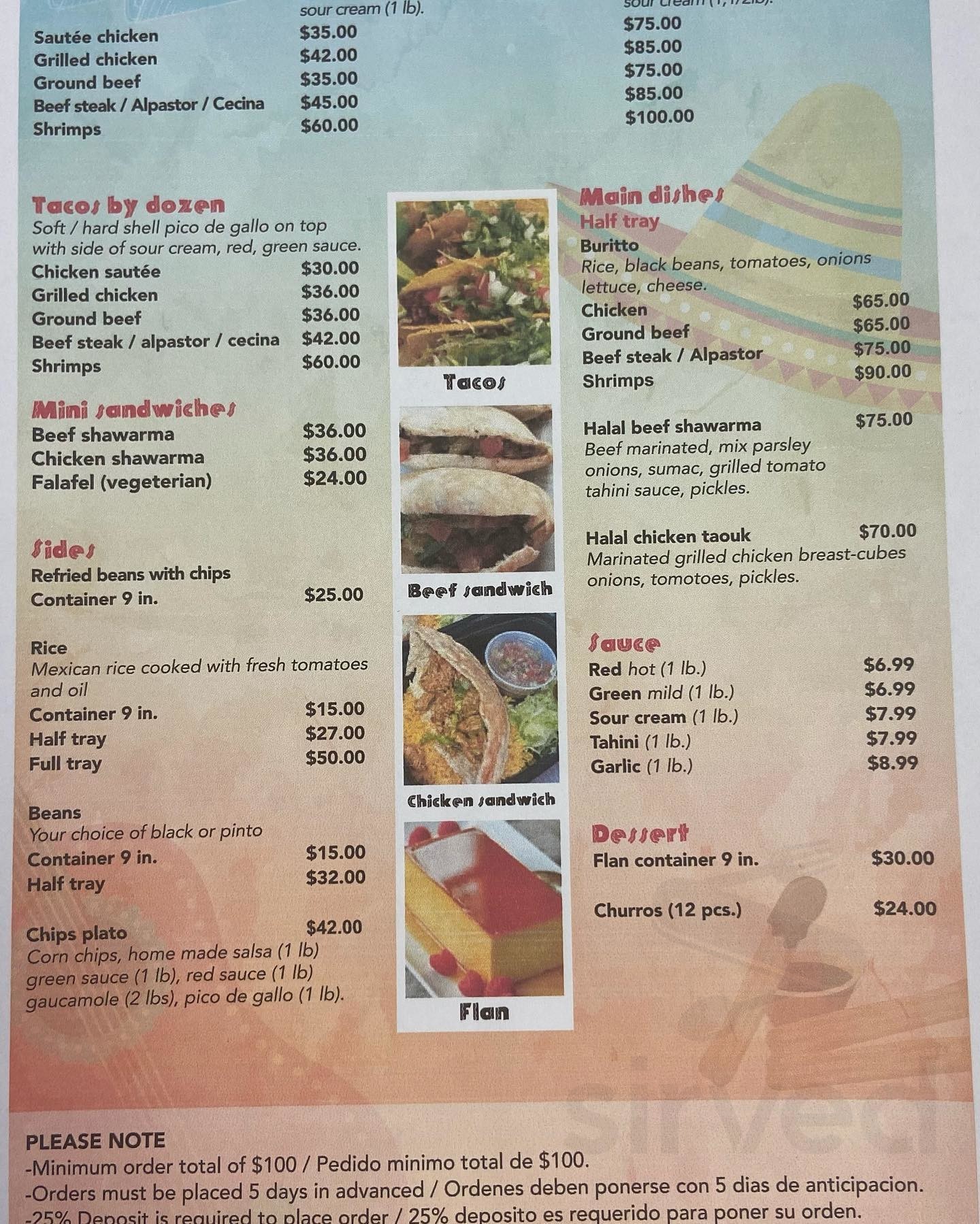 Taco Buzz Halal menu in Fair Lawn, New Jersey, USA
