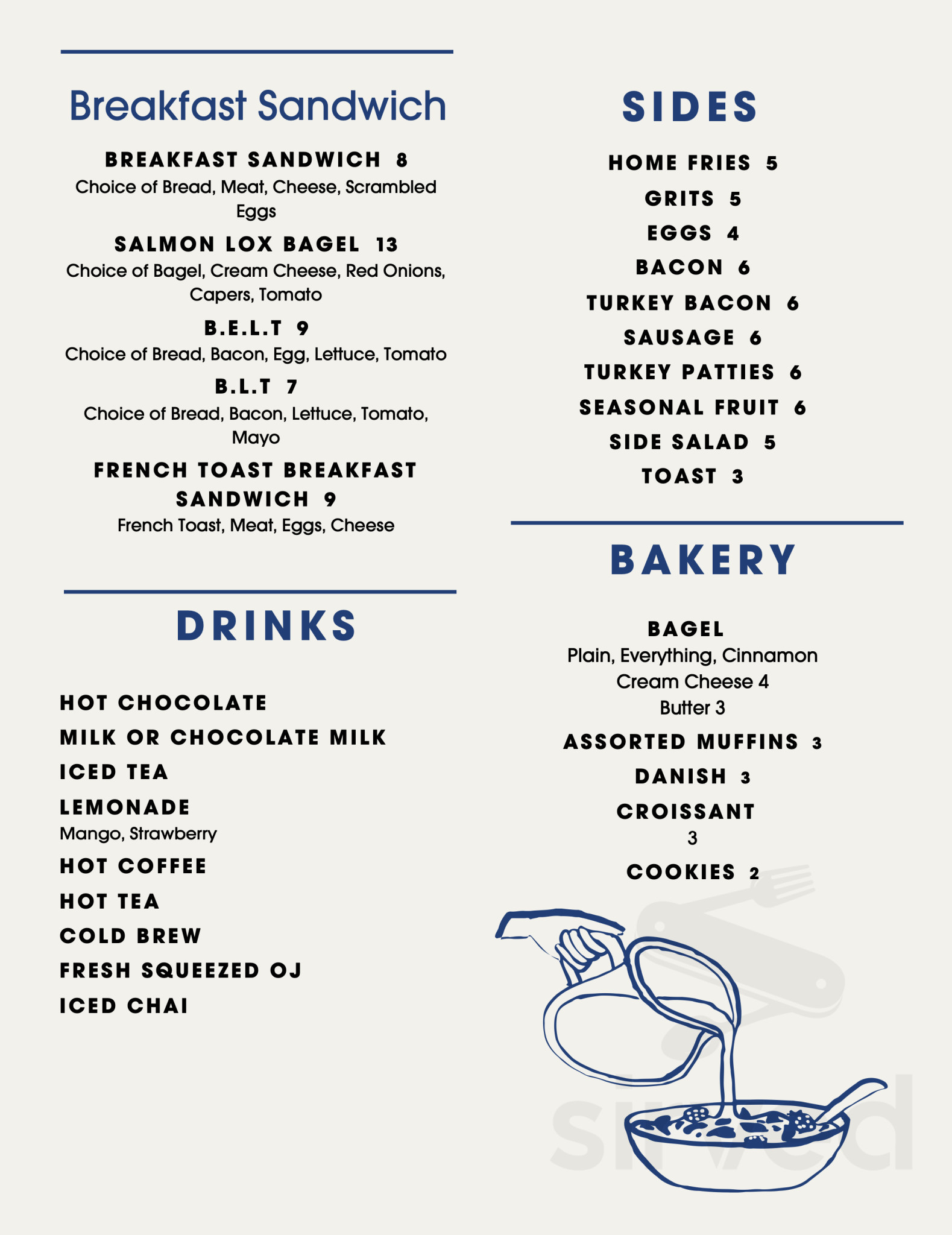 Mimi's Cafe & Market menu in Philadelphia, Pennsylvania, USA