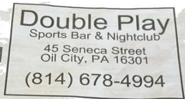 Menu for Double Play Sports Bar in Oil City, PA | Sirved