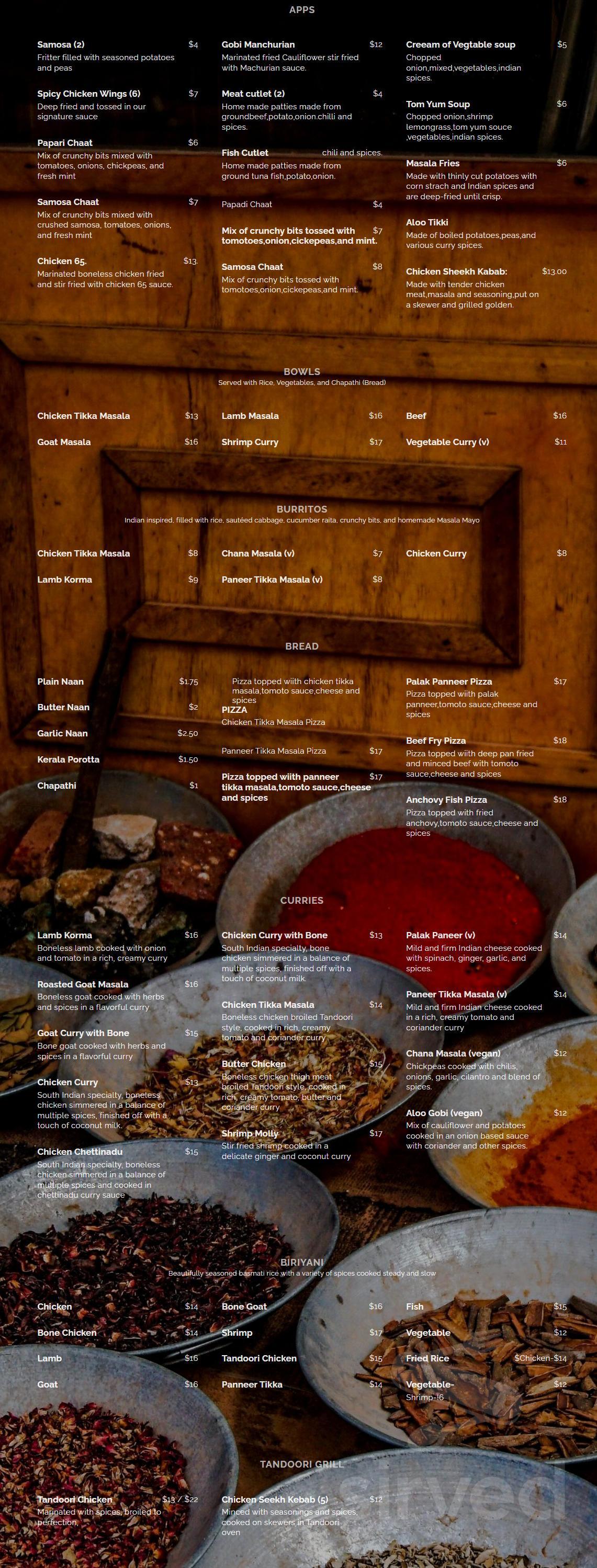 Ateethi Indian Restaurant. menu in Collegeville, Pennsylvania, USA