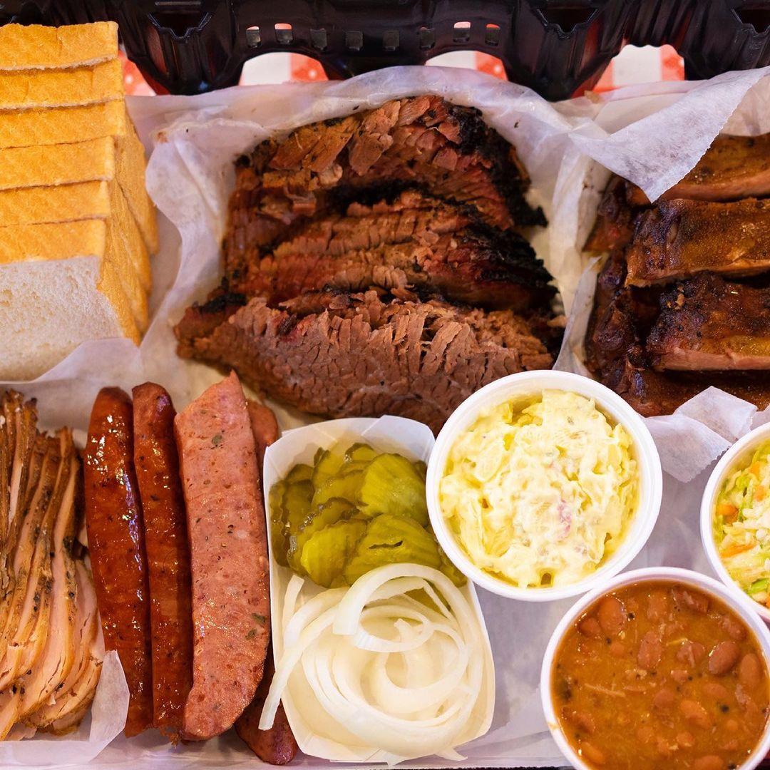 Rudy's "Country Store" and BarBQ menu in El Paso, Texas, USA
