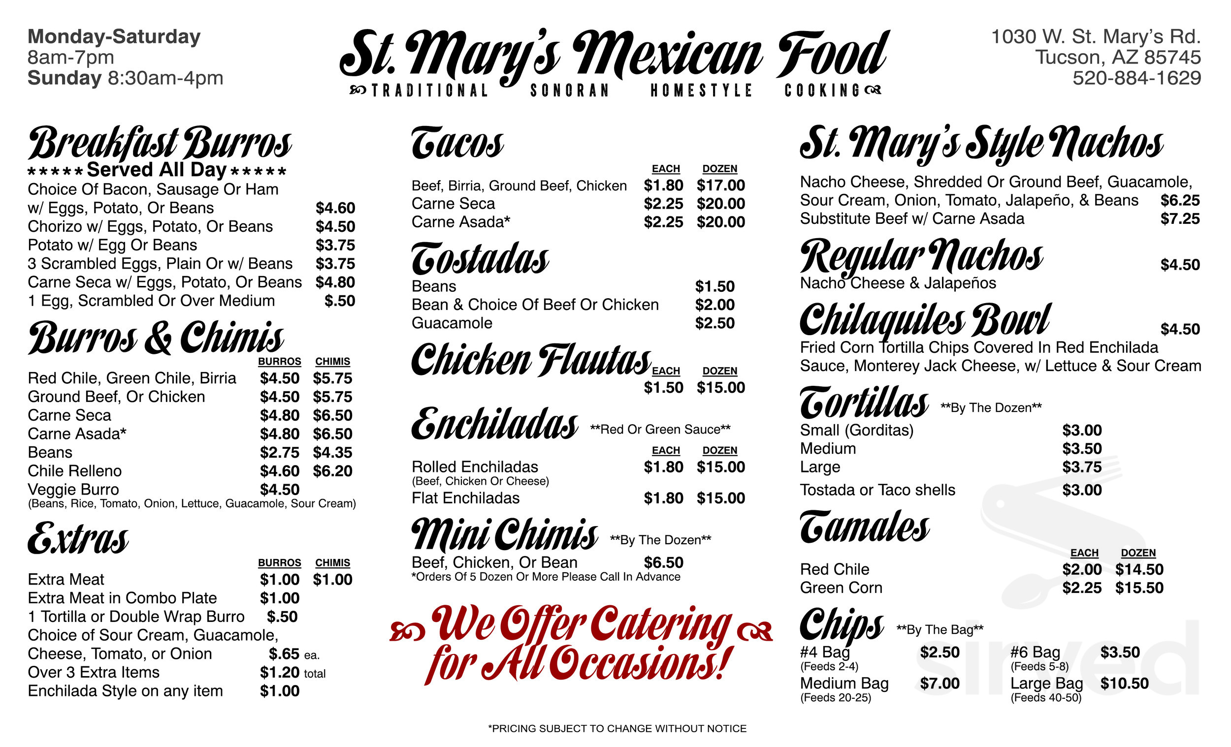 st mary's mexican food delivery