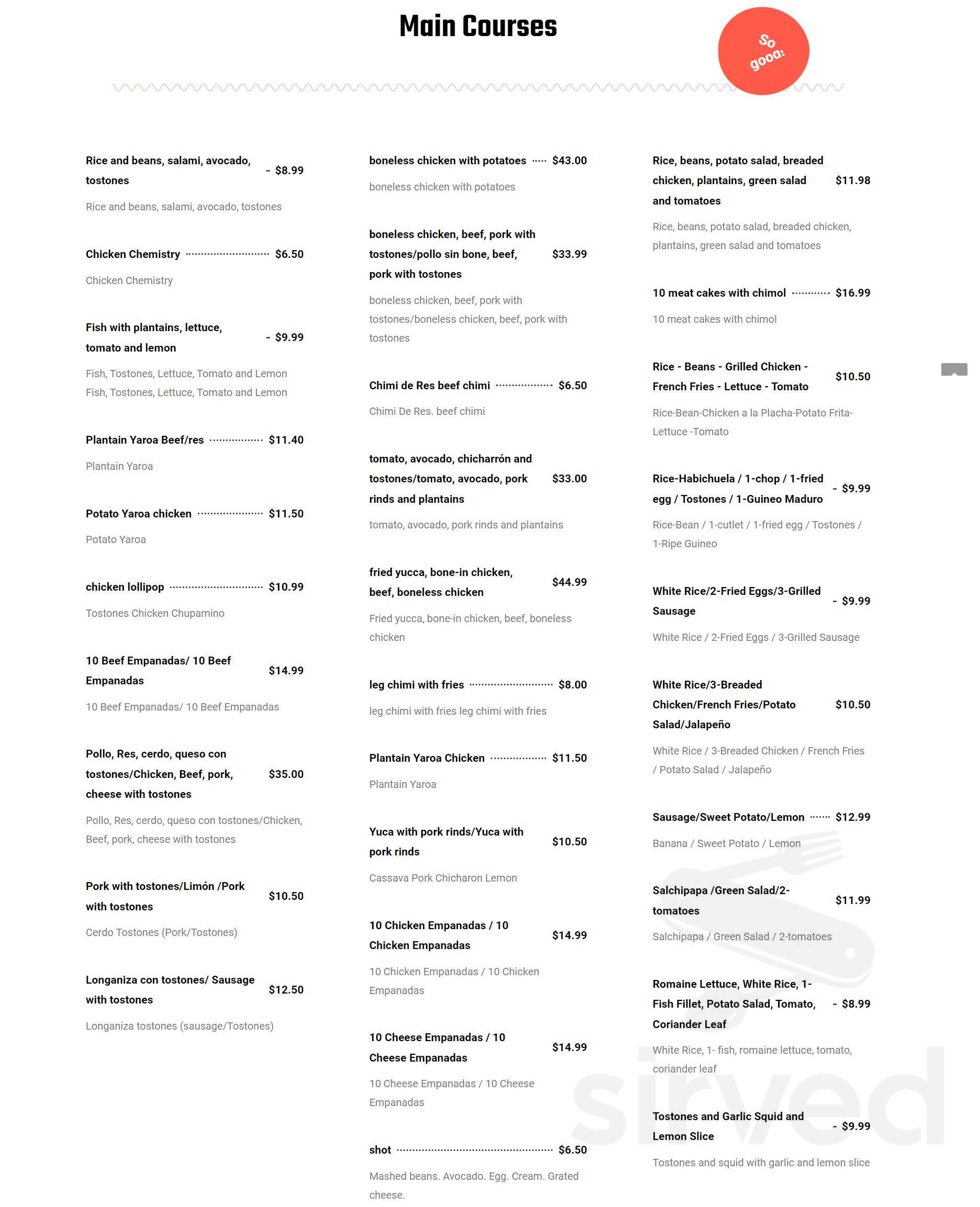 Peralta Brentwood Deli menu in Brentwood, New York, USA