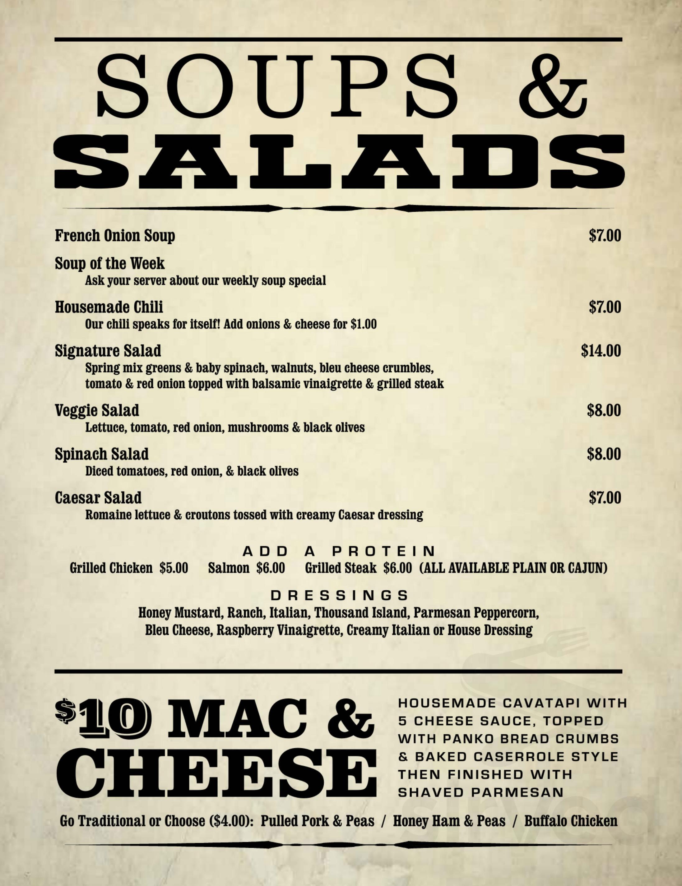 Menu - Johnston RI's Bishop Hill Tavern | Sirved