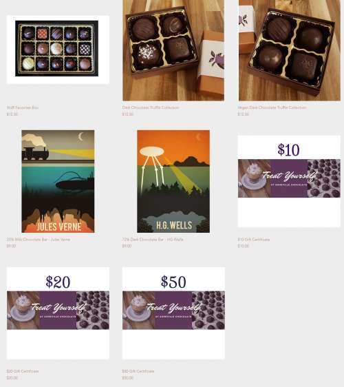 Asheville Chocolate menu in Asheville, North Carolina, USA