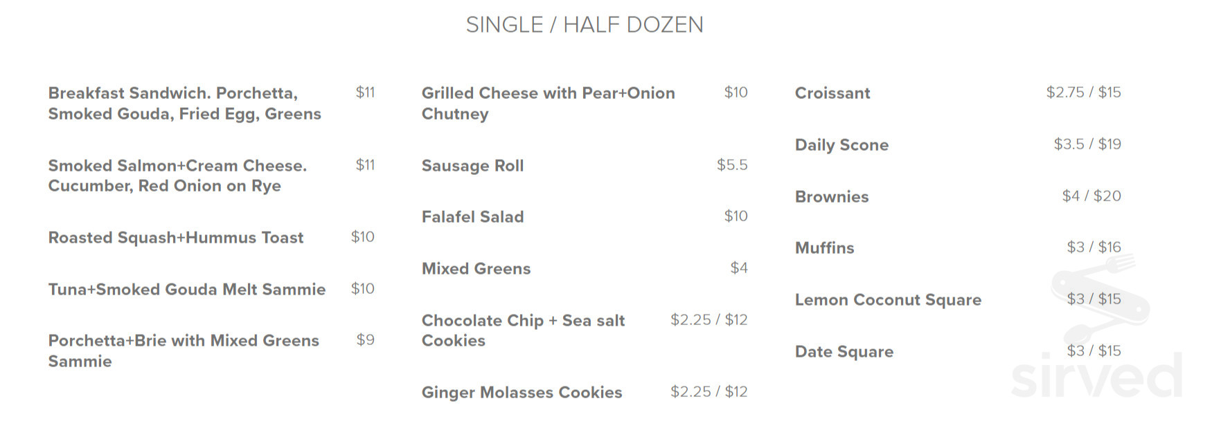 BEACON BIKE + BREW menu in Picton, Ontario, Canada