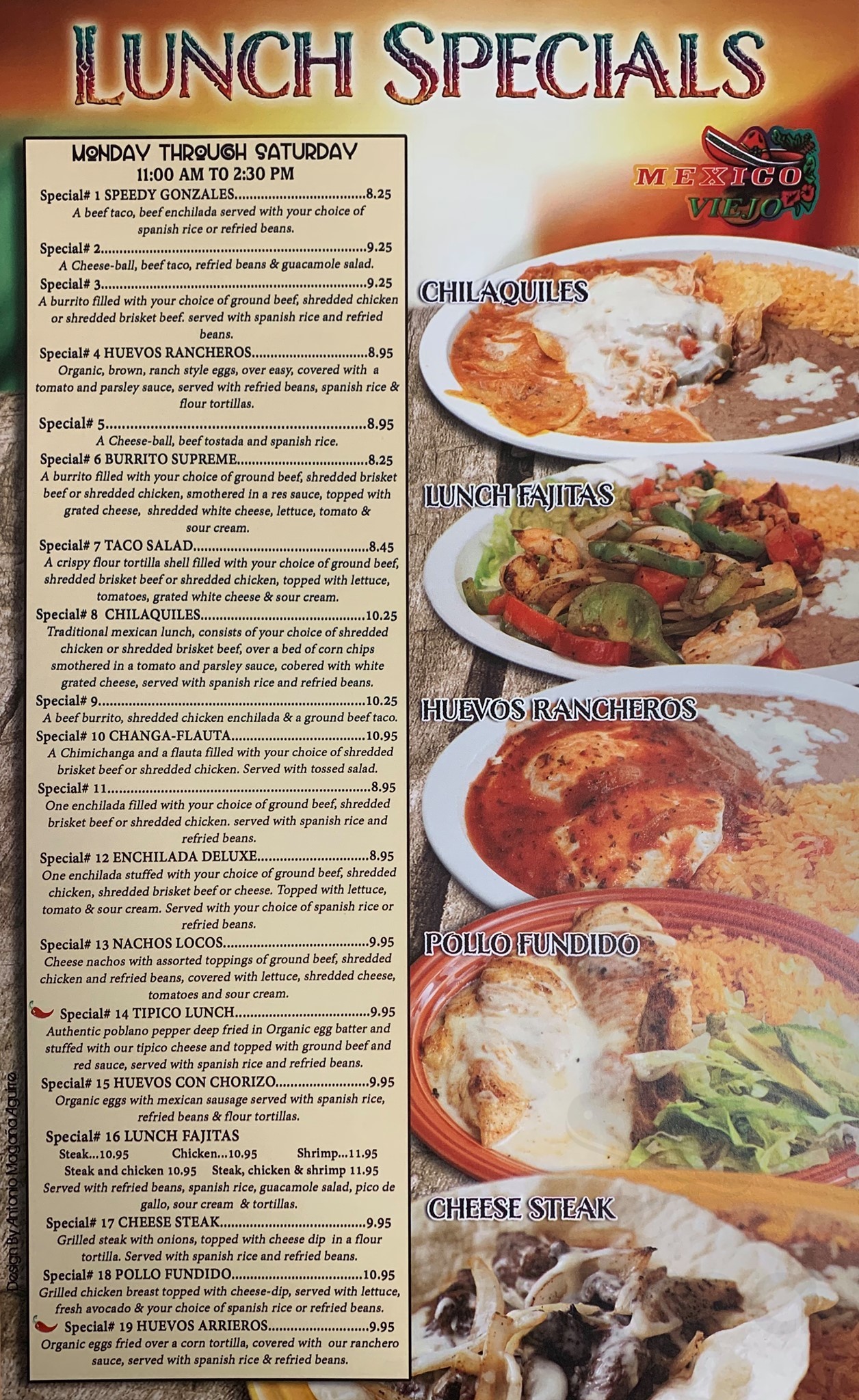 Mexico Viejo menus in Vermillion, South Dakota, United States