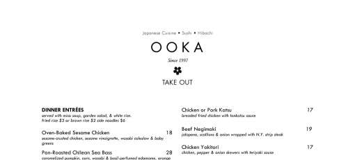 Ooka Riverside Menu Ooka Sushi & hibachi steak House Menu - Willow Grove, Pennsylvania | Sirved