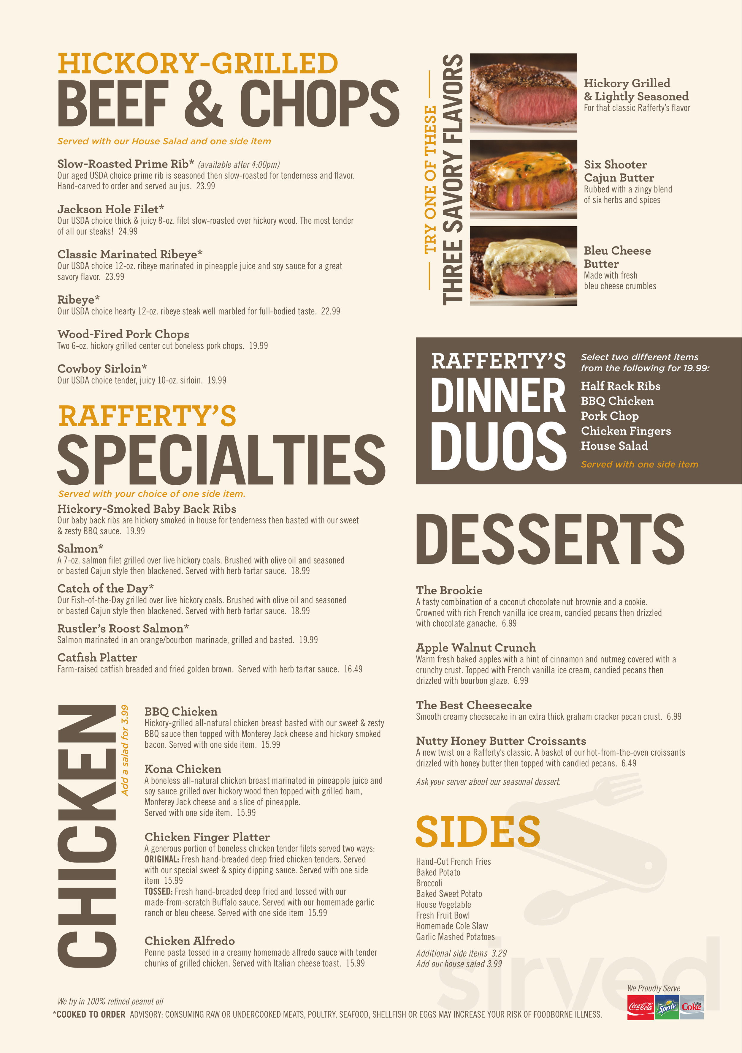 Rafferty's of Paducah menu in Paducah, Kentucky, USA