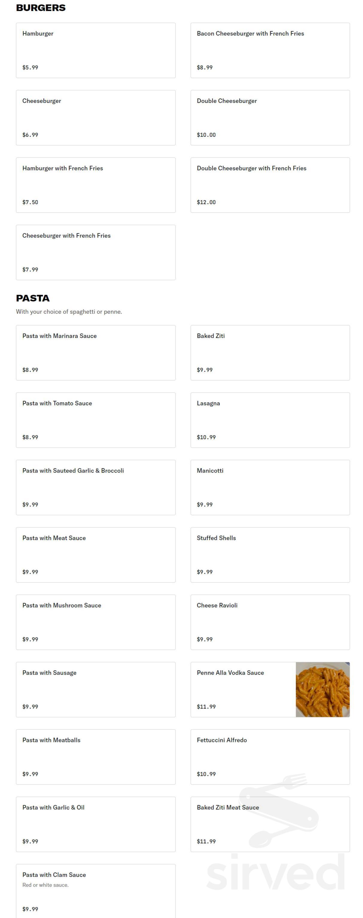 Joe's Pizza (Woodhaven NY) menu in Woodhaven, New York, USA